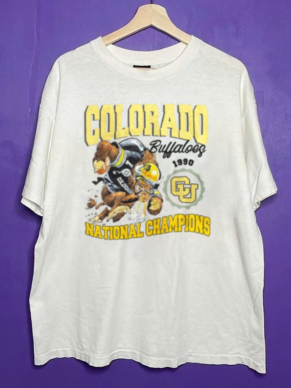 Vintage 90s University of Colorado Buffaloes Football Shirt, CU Buffaloes Tee